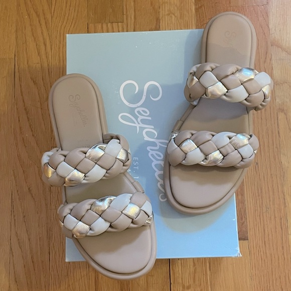 SEYCHELLES Golden Coast Puffy Sandals - Sand Multi - Women’s Size 7.5 - New - Picture 3 of 8